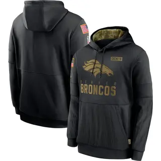Denver Broncos Men's 2020 Salute to Service Sideline Performance Pullover Hoodie - Black