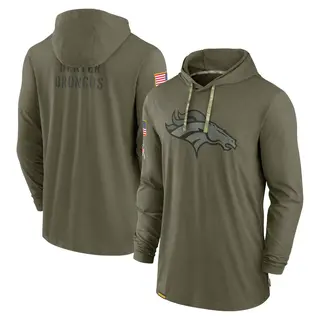 Denver Broncos Men's 2022 Salute to Service Tonal Pullover Hoodie - Olive