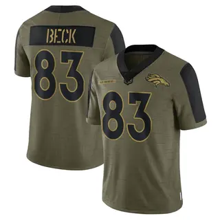 Denver Broncos Men's Andrew Beck Limited 2021 Salute To Service Jersey - Olive