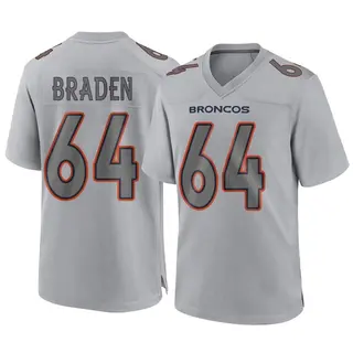 Denver Broncos Men's Ben Braden Game Atmosphere Fashion Jersey - Gray