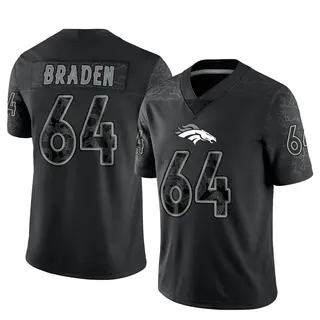 Denver Broncos Men's Ben Braden Limited Reflective Jersey - Black