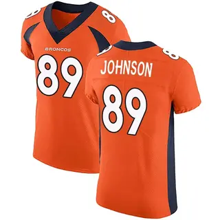 Denver Broncos Men's Brandon Johnson Elite Team Color Vapor Untouchable Jersey - Orange