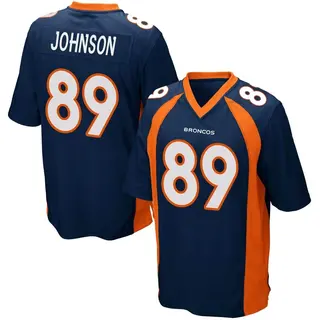 Denver Broncos Men's Brandon Johnson Game Alternate Jersey - Navy Blue