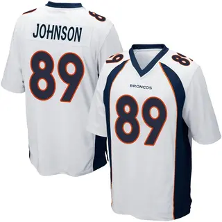 Denver Broncos Men's Brandon Johnson Game Jersey - White