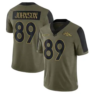 Denver Broncos Men's Brandon Johnson Limited 2021 Salute To Service Jersey - Olive