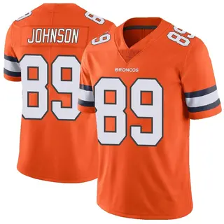 Denver Broncos Men's Brandon Johnson Limited Color Rush Vapor Untouchable Jersey - Orange
