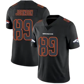 Denver Broncos Men's Brandon Johnson Limited Jersey - Black Impact