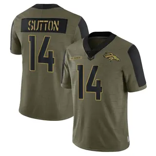 Denver Broncos Men's Courtland Sutton Limited 2021 Salute To Service Jersey - Olive