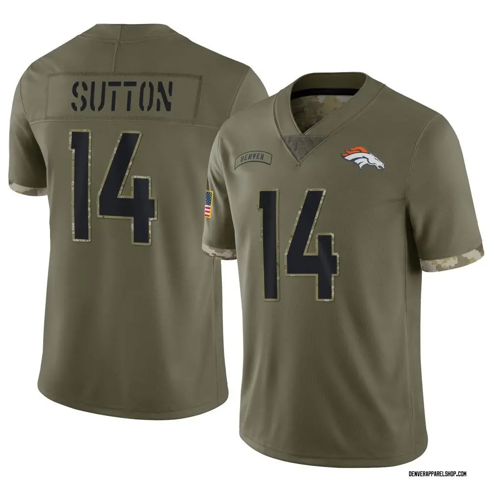 Denver Broncos Men's Courtland Sutton Limited 2022 Salute To Service Jersey - Olive