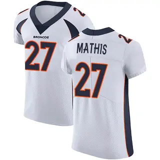 Denver Broncos Men's Damarri Mathis Elite Vapor Untouchable Jersey - White