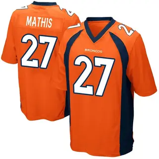 Denver Broncos Men's Damarri Mathis Game Team Color Jersey - Orange