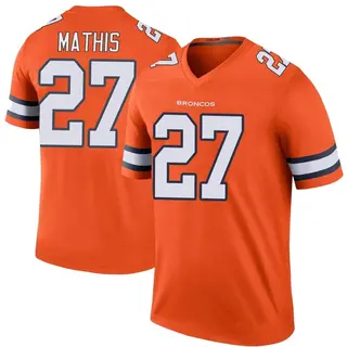 Denver Broncos Men's Damarri Mathis Legend Color Rush Jersey - Orange