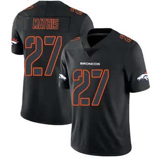 Denver Broncos Men's Damarri Mathis Limited Jersey - Black Impact