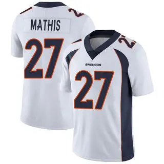 Denver Broncos Men's Damarri Mathis Limited Vapor Untouchable Jersey - White