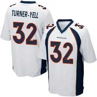 Denver Broncos Men's Delarrin Turner-Yell Game Jersey - White