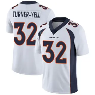 Denver Broncos Men's Delarrin Turner-Yell Limited Vapor Untouchable Jersey - White