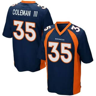 Denver Broncos Men's Douglas Coleman III Game Alternate Jersey - Navy Blue