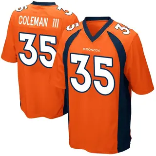 Denver Broncos Men's Douglas Coleman III Game Team Color Jersey - Orange