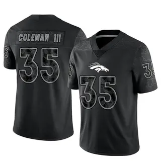 Denver Broncos Men's Douglas Coleman III Limited Reflective Jersey - Black