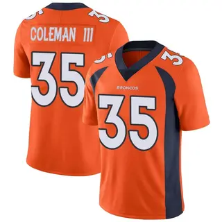 Denver Broncos Men's Douglas Coleman III Limited Team Color Vapor Untouchable Jersey - Orange