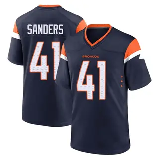 Denver Broncos Men's Drew Sanders Game Alternate Jersey - Navy