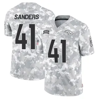 Denver Broncos Men's Drew Sanders Limited 2024 Salute to Service Jersey - Arctic Camo
