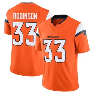 Denver Broncos Men's Jaden Robinson Limited Vapor F.U.S.E. 2nd Jersey - Orange