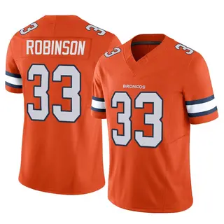 Denver Broncos Men's Jaden Robinson Limited Vapor F.U.S.E. Jersey - Orange