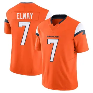 Denver Broncos Men's John Elway Limited Vapor F.U.S.E. 2nd Jersey - Orange