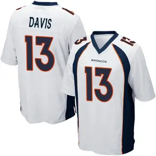 Denver Broncos Men's Kaden Davis Game Jersey - White
