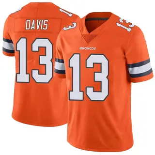 Denver Broncos Men's Kaden Davis Limited Color Rush Vapor Untouchable Jersey - Orange