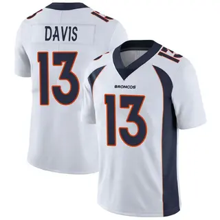 Denver Broncos Men's Kaden Davis Limited Vapor Untouchable Jersey - White