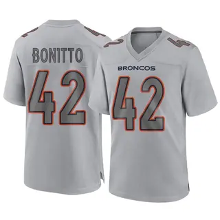 Denver Broncos Men's Nik Bonitto Game Atmosphere Fashion Jersey - Gray