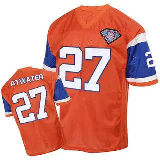 Denver Broncos Men's Steve Atwater Authentic With 75TH Patch Throwback Jersey - Orange