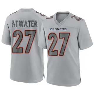 Denver Broncos Men's Steve Atwater Game Atmosphere Fashion Jersey - Gray