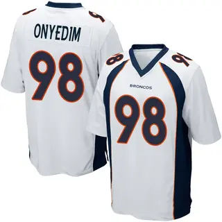 Denver Broncos Men's Tyler Onyedim Game Jersey - White