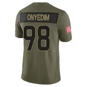 Denver Broncos Men's Tyler Onyedim Limited 2025 Salute to Service Jersey - Olive