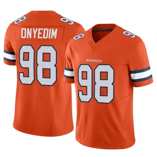 Denver Broncos Men's Tyler Onyedim Limited Vapor F.U.S.E. Jersey - Orange