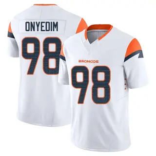 Denver Broncos Men's Tyler Onyedim Limited Vapor F.U.S.E. Jersey - White