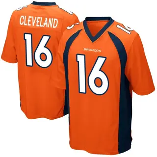 Denver Broncos Men's Tyrie Cleveland Game Team Color Jersey - Orange