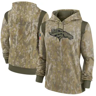 Denver Broncos Women's 2021 Salute to Service Therma Performance Pullover Hoodie - Olive