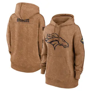 Denver Broncos Women's 2023 Salute to Service Pullover Hoodie - Brown