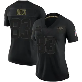 Denver Broncos Women's Andrew Beck Limited 2020 Salute To Service Jersey - Black