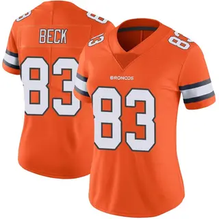 Denver Broncos Women's Andrew Beck Limited Color Rush Vapor Untouchable Jersey - Orange