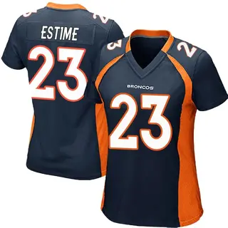 Denver Broncos Women's Audric Estime Game Alternate Jersey - Navy Blue