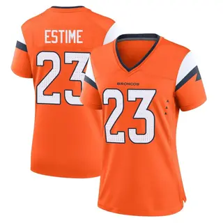 Denver Broncos Women's Audric Estime Game Jersey - Orange