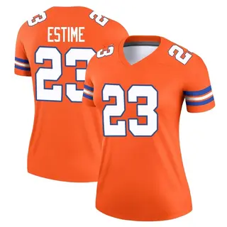 Denver Broncos Women's Audric Estime Legend Alternate Mile High Collection 1977 Throwback Jersey - Orange