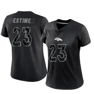 Denver Broncos Women's Audric Estime Limited Reflective Jersey - Black