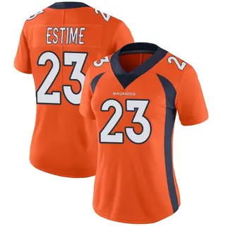 Denver Broncos Women's Audric Estime Limited Team Color Vapor Untouchable Jersey - Orange