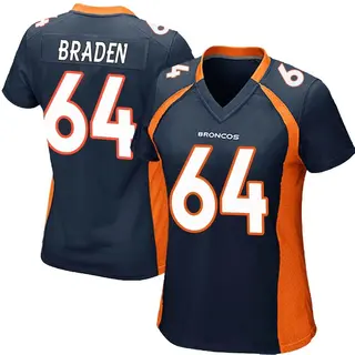 Denver Broncos Women's Ben Braden Game Alternate Jersey - Navy Blue